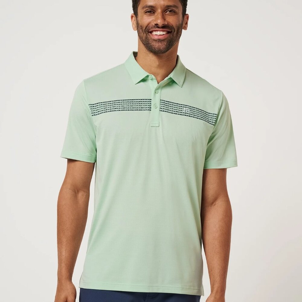 NWT Travis Mathew RIVER BOAT CRUISE golf polo shirt travismathew green BRAND NEW